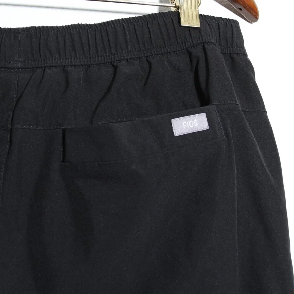 FIGS Men's Tansen Slim FreeX Lined Jogger Scrub Pants Black Technical Collection